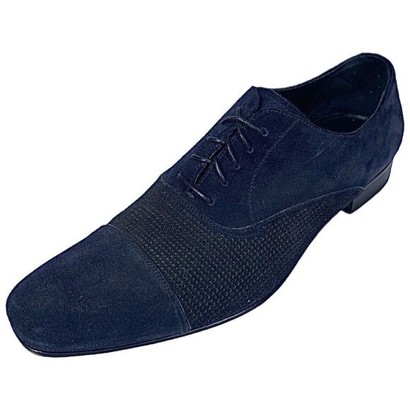 Giorgio Armani Blue Suede Cap Toe Oxfords Men’s 10 EU 43 Made in Italy - Picture 7 of 13
